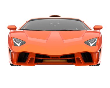 Sport car isolated on white background. 3d rendering - illustration