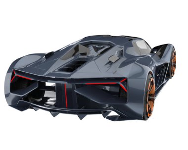 Sport car isolated on white background. 3d rendering - illustration