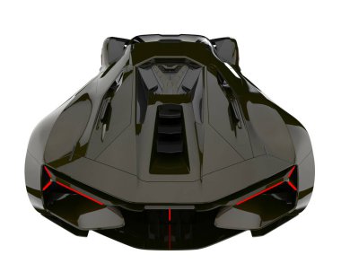 Sport car isolated on white background. 3d rendering - illustration