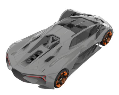 Sport car isolated on white background. 3d rendering - illustration