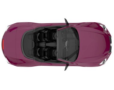 Sport car isolated on white background. 3d rendering - illustration