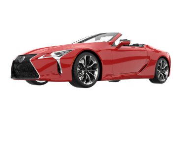 Sport car isolated on white background. 3d rendering - illustration