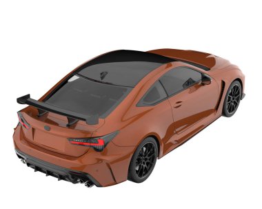 Sport car isolated on white background. 3d rendering - illustration