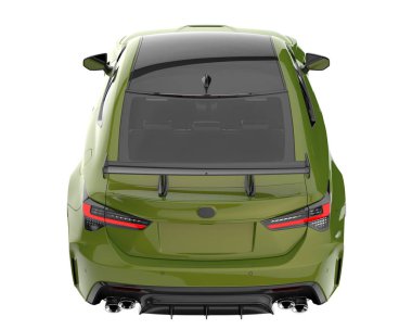 Sport car isolated on white background. 3d rendering - illustration