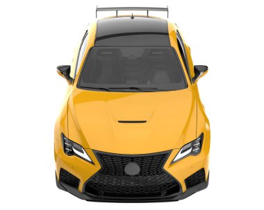 Sport car isolated on white background. 3d rendering - illustration