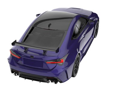 Sport car isolated on white background. 3d rendering - illustration