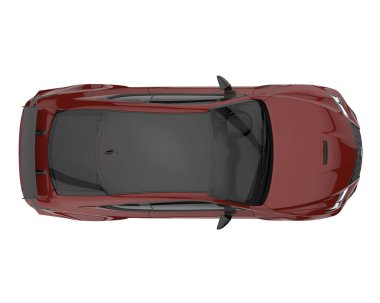 Sport car isolated on white background. 3d rendering - illustration