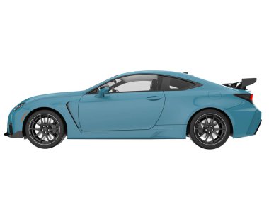 Sport car isolated on white background. 3d rendering - illustration