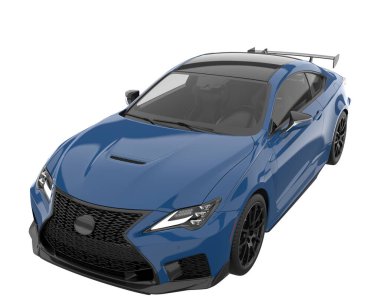 Sport car isolated on white background. 3d rendering - illustration