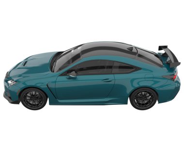 Sport car isolated on white background. 3d rendering - illustration