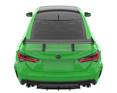 Sport car isolated on white background. 3d rendering - illustration