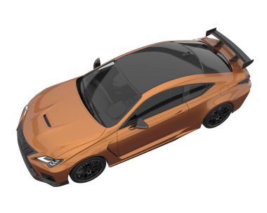 Sport car isolated on white background. 3d rendering - illustration