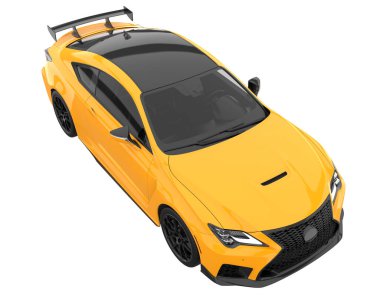 Sport car isolated on white background. 3d rendering - illustration