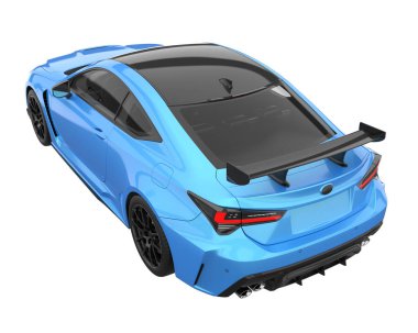 Sport car isolated on white background. 3d rendering - illustration