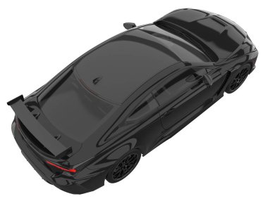 Sport car isolated on white background. 3d rendering - illustration