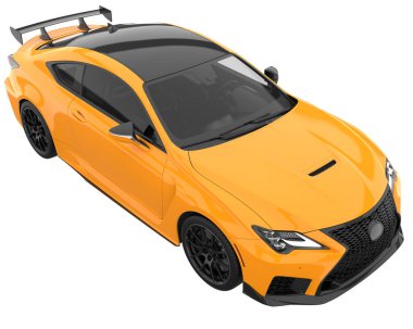 Sport car isolated on white background. 3d rendering - illustration