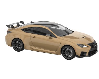 Sport car isolated on white background. 3d rendering - illustration