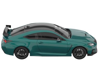 Sport car isolated on white background. 3d rendering - illustration