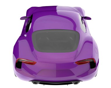 Sport car isolated on white background. 3d rendering - illustration