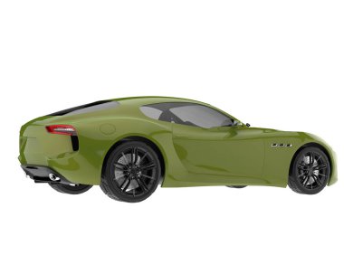 Sport car isolated on white background. 3d rendering - illustration