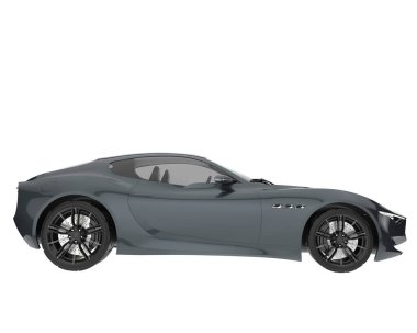 Sport car isolated on white background. 3d rendering - illustration