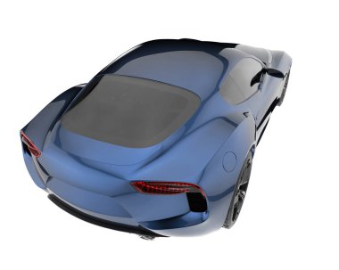 Sport car isolated on white background. 3d rendering - illustration