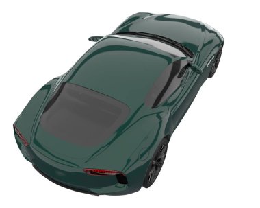 Sport car isolated on white background. 3d rendering - illustration