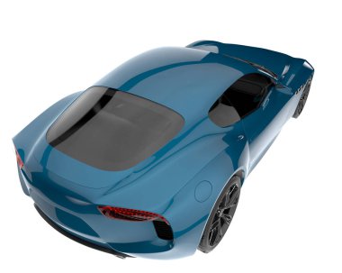 Sport car isolated on white background. 3d rendering - illustration