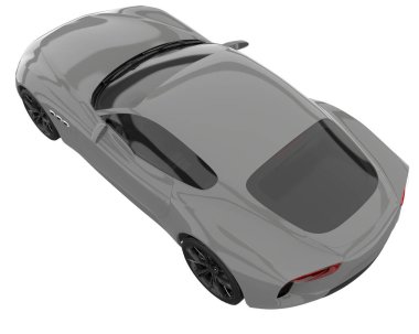 Sport car isolated on white background. 3d rendering - illustration