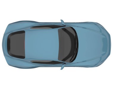 Sport car isolated on white background. 3d rendering - illustration