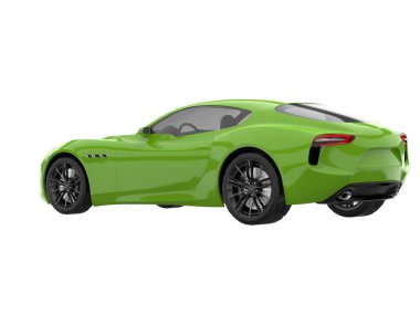 Sport car isolated on white background. 3d rendering - illustration
