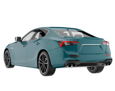 Sport car isolated on white background. 3d rendering - illustration