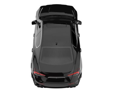 Sport car isolated on white background. 3d rendering - illustration