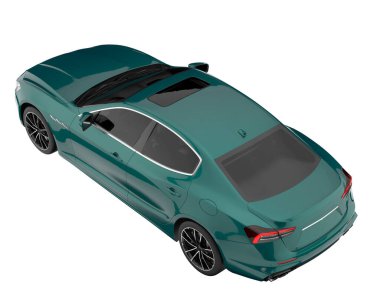 Sport car isolated on white background. 3d rendering - illustration