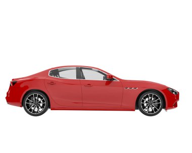 Sport car isolated on white background. 3d rendering - illustration