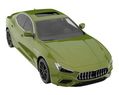 Sport car isolated on white background. 3d rendering - illustration