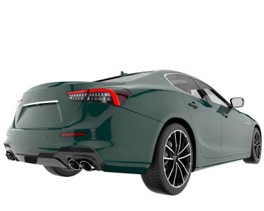 Sport car isolated on white background. 3d rendering - illustration