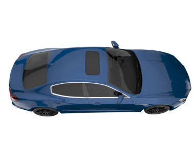 Sport car isolated on white background. 3d rendering - illustration