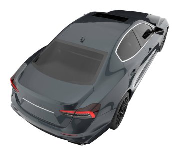 Sport car isolated on white background. 3d rendering - illustration