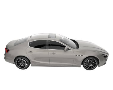 Sport car isolated on white background. 3d rendering - illustration