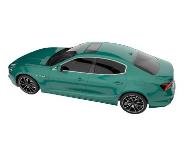 Sport car isolated on white background. 3d rendering - illustration