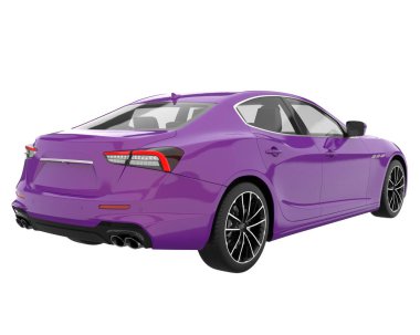 Sport car isolated on white background. 3d rendering - illustration