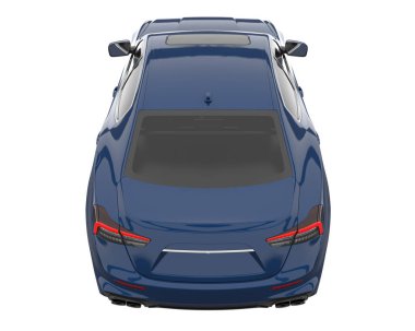 Sport car isolated on white background. 3d rendering - illustration