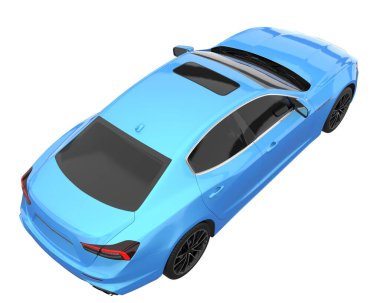 Sport car isolated on white background. 3d rendering - illustration