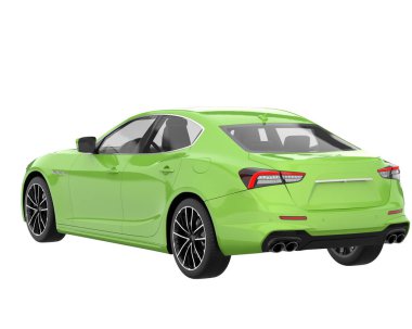 Sport car isolated on white background. 3d rendering - illustration