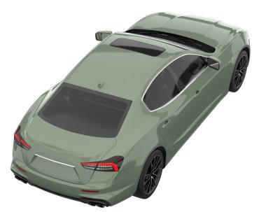 Sport car isolated on white background. 3d rendering - illustration