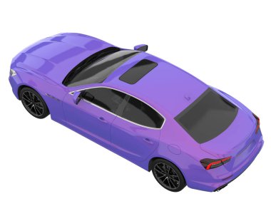 Sport car isolated on white background. 3d rendering - illustration