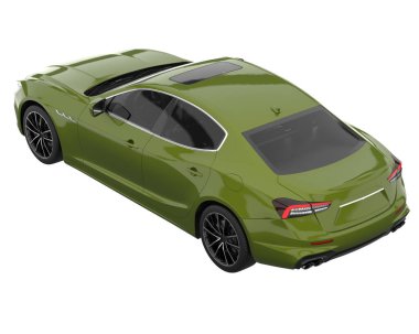 Sport car isolated on white background. 3d rendering - illustration