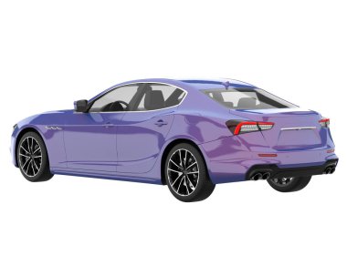 Sport car isolated on white background. 3d rendering - illustration