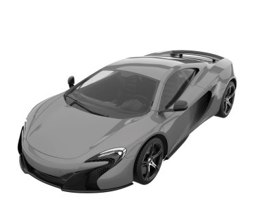 Sport car isolated on white background. 3d rendering - illustration